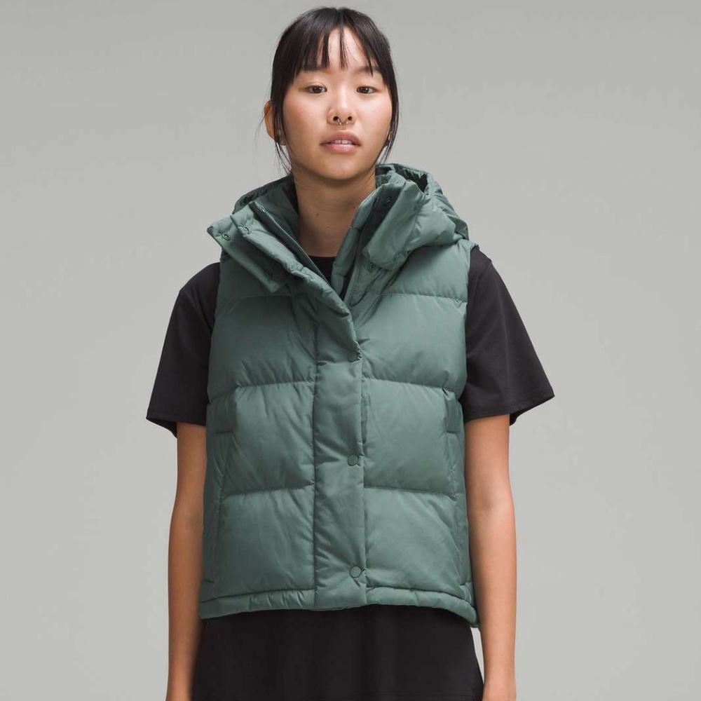 Lululemon Wunder Puff Cropped Vest Medium Forest US10